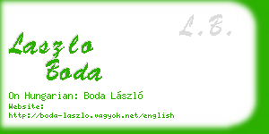 laszlo boda business card