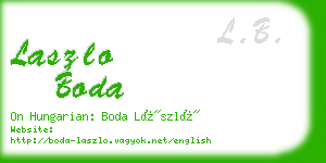 laszlo boda business card